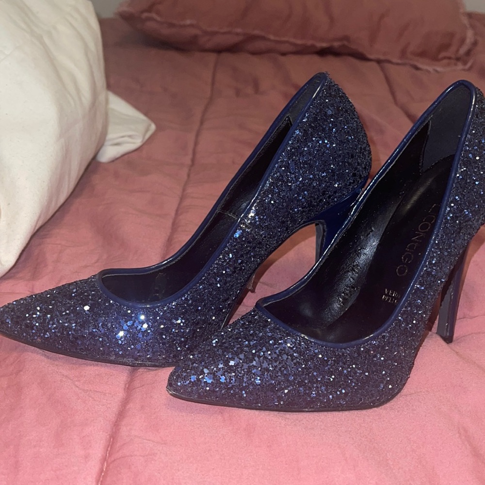 CONTIGO BLUE SPARKLY HEELS